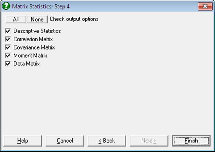 Matrix Statistics