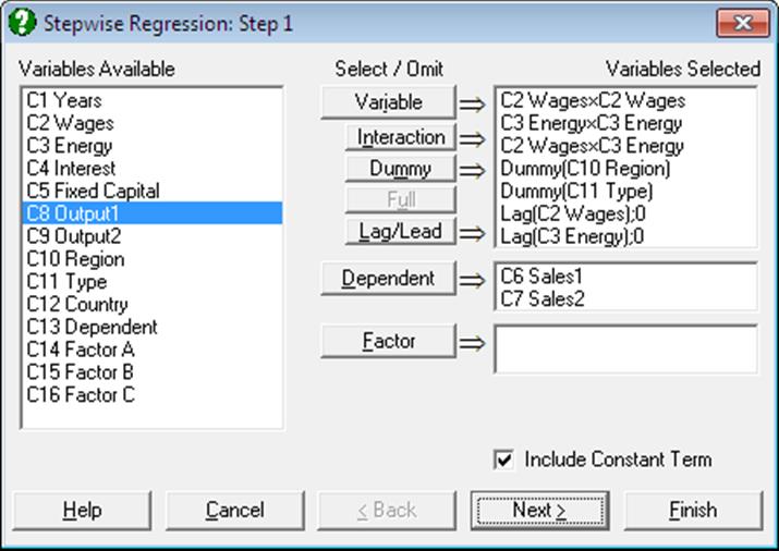 Stepwise Regression