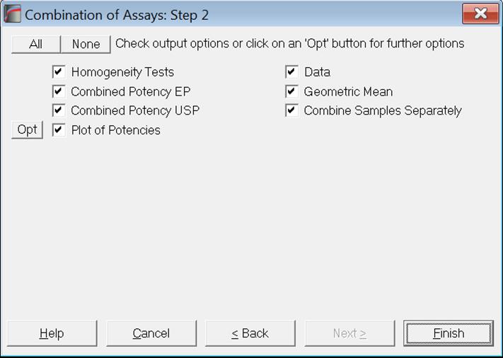 Bioassay Analysis-Combination of Assays