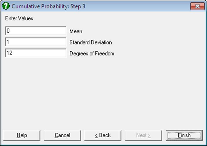 Cumulative Probability