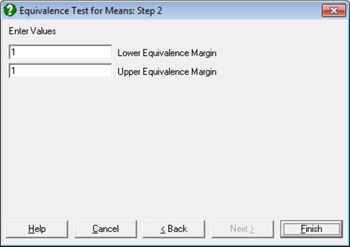 Equivalence Test for Means