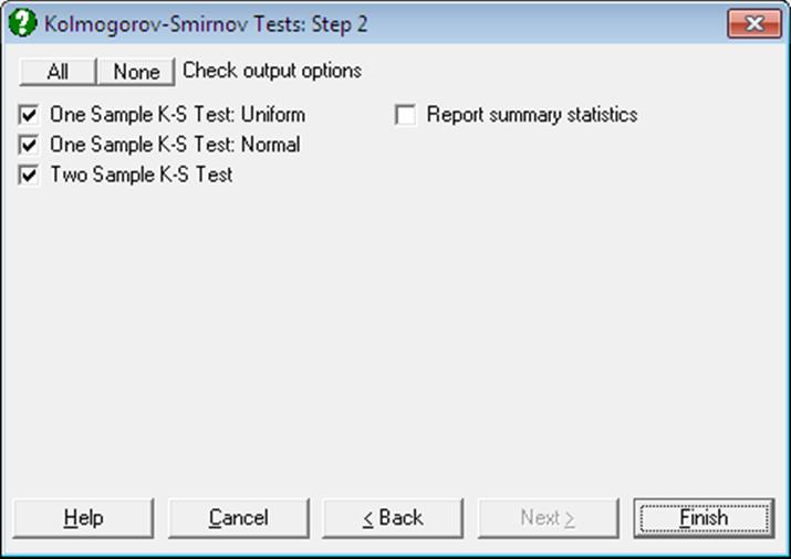 Goodness of Fit-Kolmogorov-Smirnov Tests