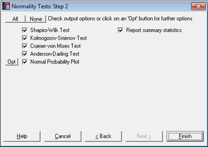 Goodness of Fit-Normality Tests