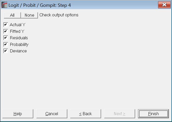 Logit / Probit / Gompit-Regression