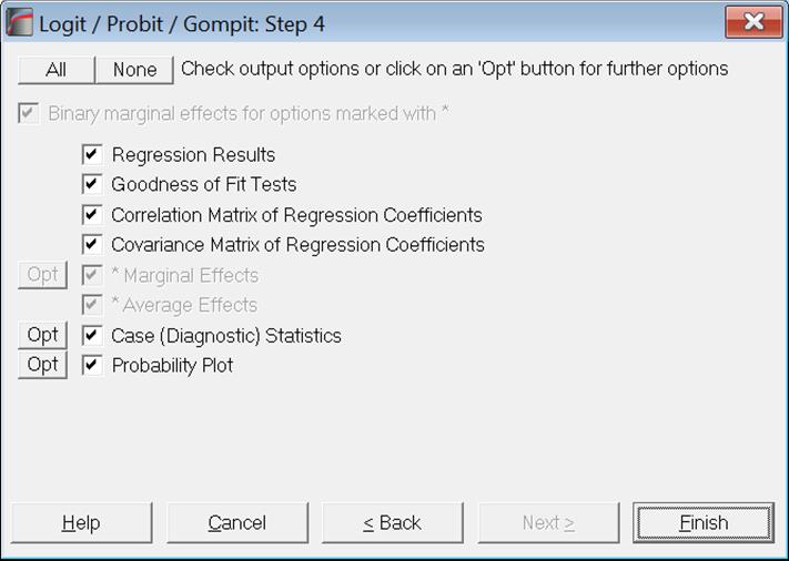 Logit / Probit / Gompit-Regression