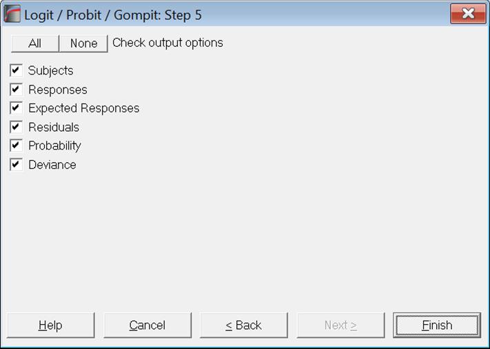 Logit / Probit / Gompit-Regression