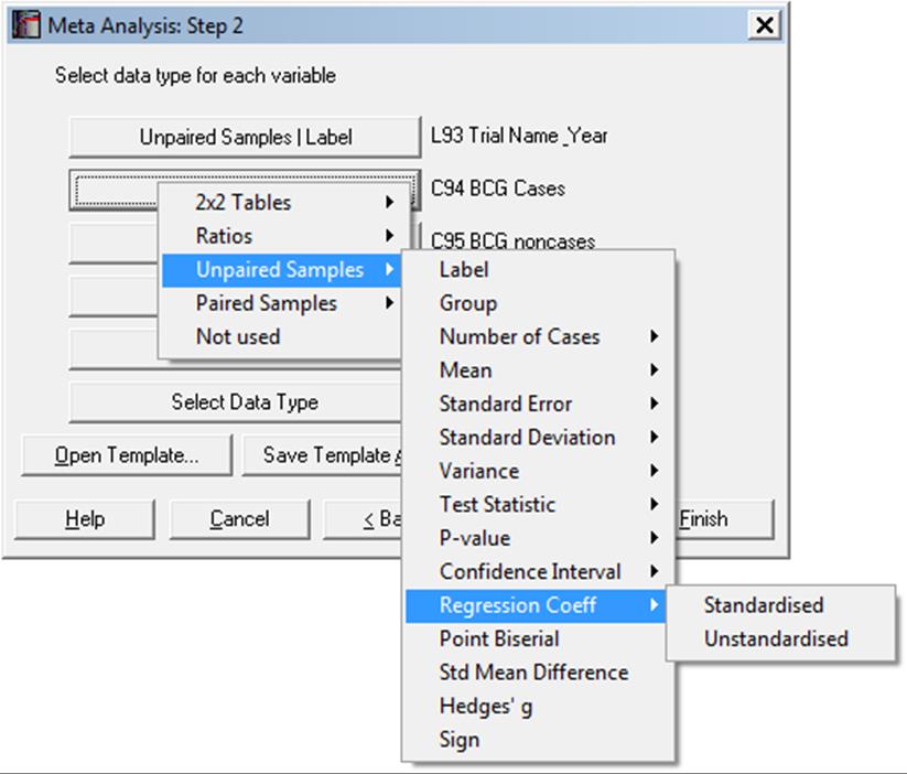 Meta Analysis-Input Data Types