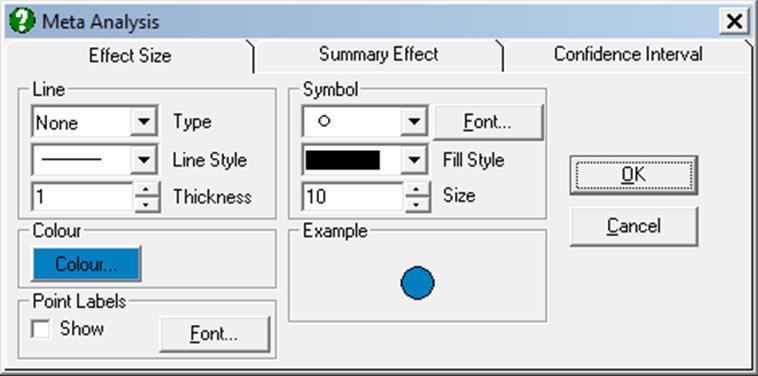 Meta Analysis-Output Options