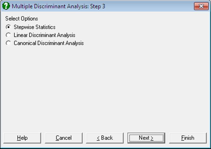 Multiple Discriminant Analysis