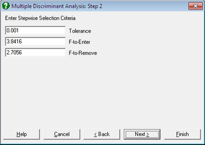 Multiple Discriminant Analysis