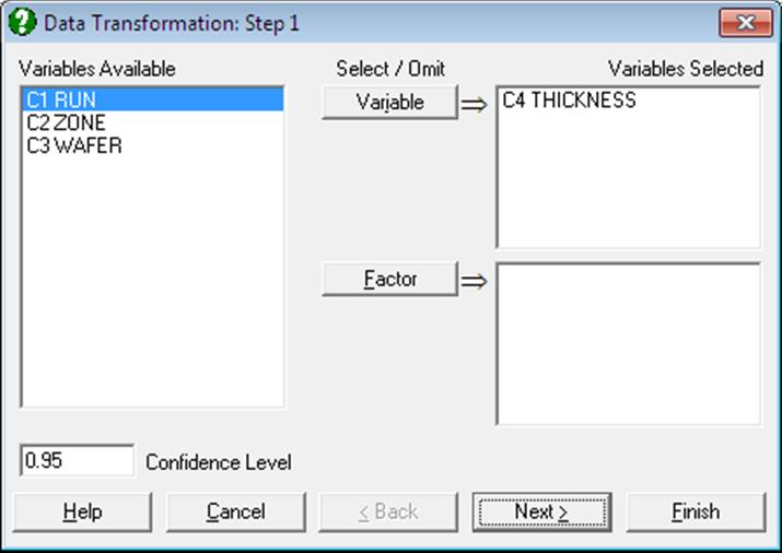 Quality Control-Data Transformation