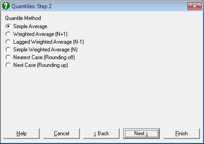 chef komme Rejse tiltale Unistat Statistics Software | Quantiles (Percentiles)