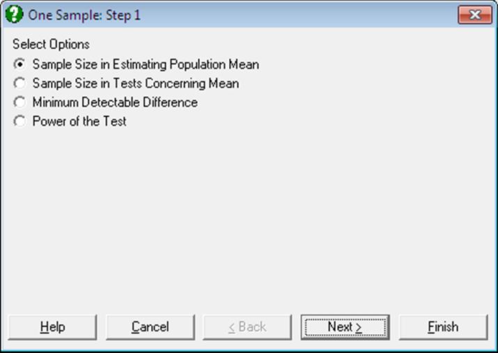 Sample Size and Power-One Sample