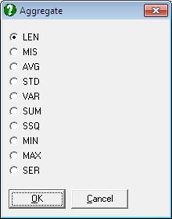 Spreadsheet-Data Menu