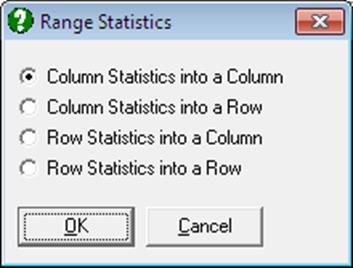 Spreadsheet-Data Menu