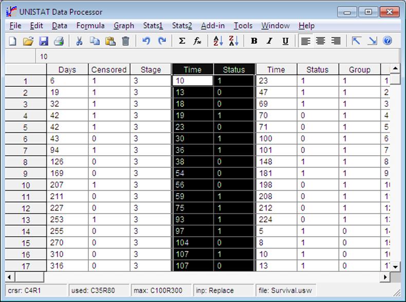 Spreadsheet-Edit Menu