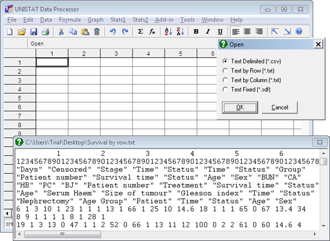 Spreadsheet-File Menu