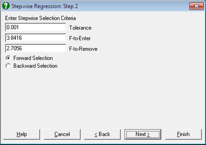 Stepwise Regression