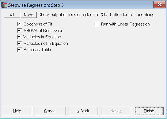 Stepwise Regression