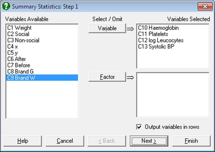 Summary Statistics