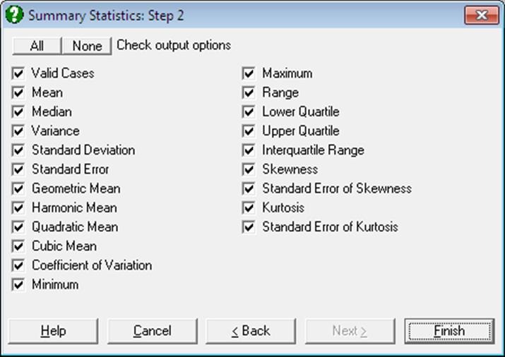 Summary Statistics