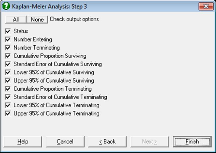 Survival-Kaplan-Meier Analysis