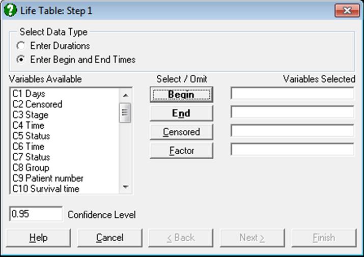 Survival Variable Selection