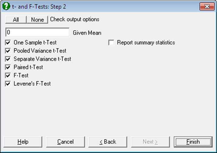 t- and F-Tests