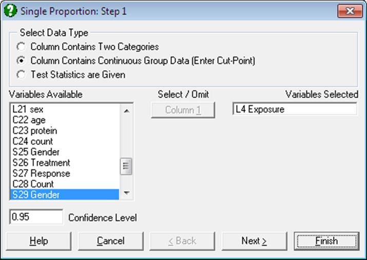 Tests with Binary Data