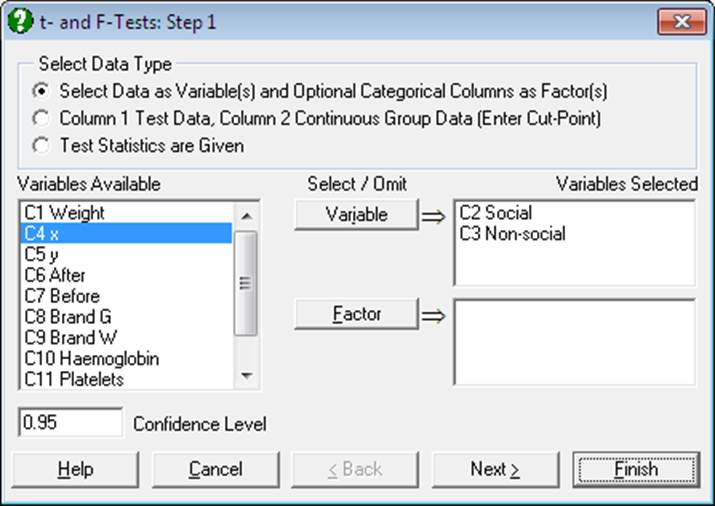 Variable Selection Dialogue