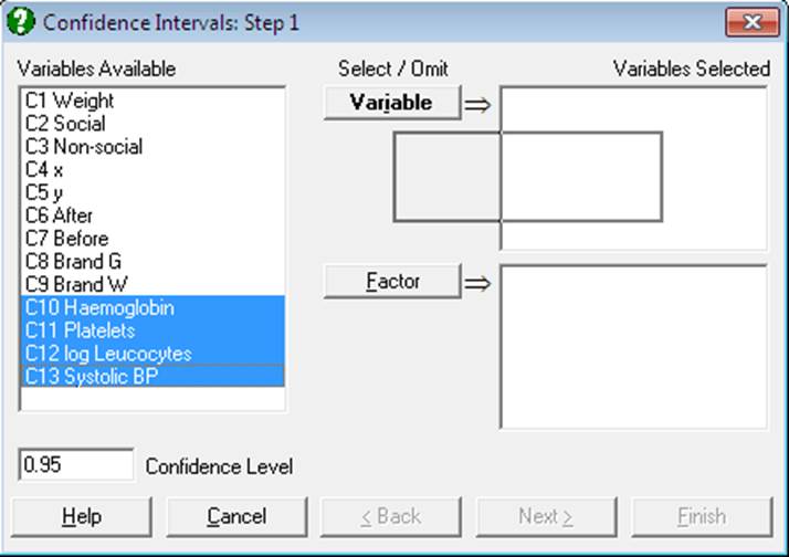 Variable Selection Dialogue