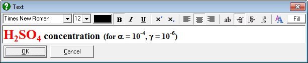 Richtext formatted axis title